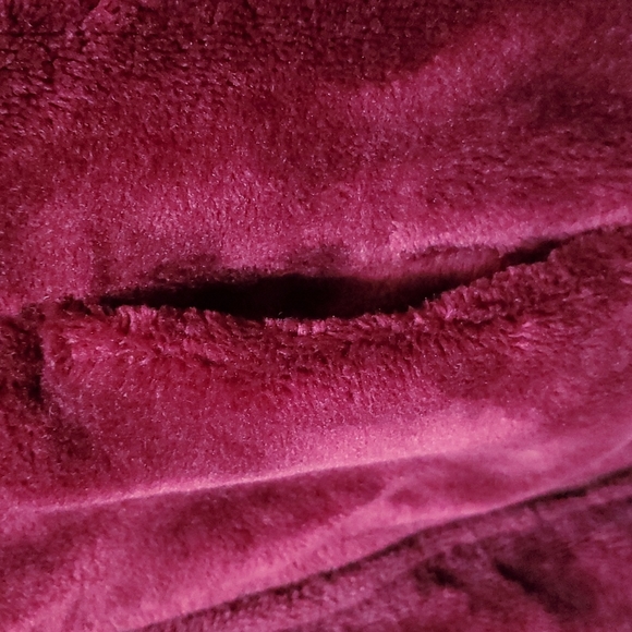 32 Degrees Full Zip Plush Teddy Bear Jacket Marlot Color Size S - Picture 8 of 13